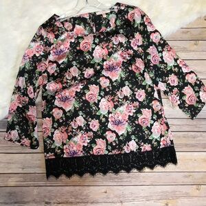 Stitch Fix l Skies Are Blue Hillen Lace Hem Blouse